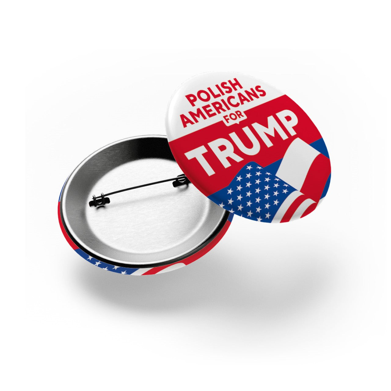 Polish American for Trump Pinback Button