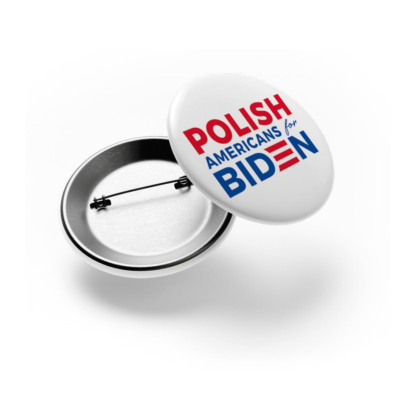 Polish American for Biden Pinback Button